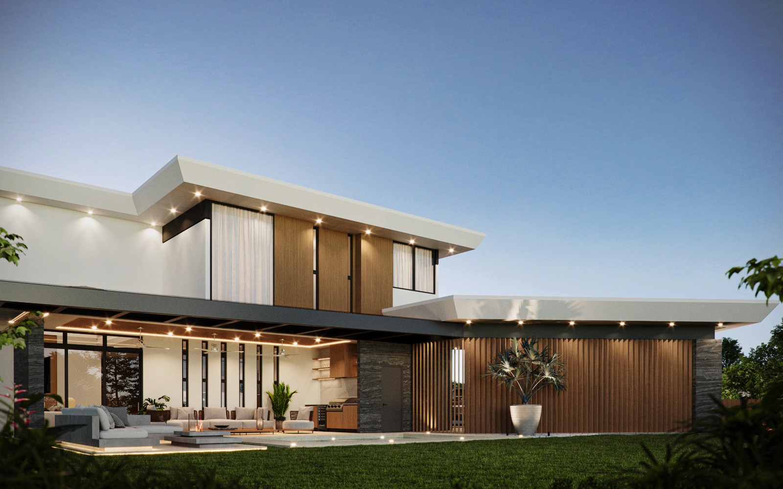 Render de construcción moderna